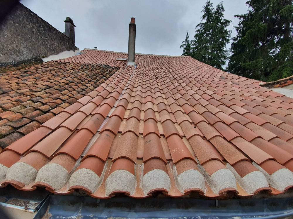 Avant et après rénovation de toit